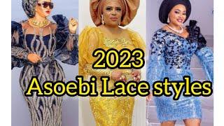 Latest Asoebi Lace styles 2023  Lace Gown Designs  Iro and Blouse  Latest African Fashion Styles