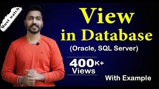 Lec-112 View in Database  Oracle SQL Server Views  Types of Views