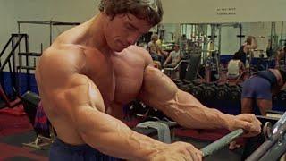 Arnold Schwarzenegger has an orgasm while working out from pumping muscles  Pumping Iron 1977