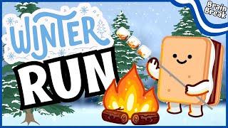 Winter run ‍️️ Winter Chase ️ Winter Brain Break ️ Just dance ️ Winter Games for Kids