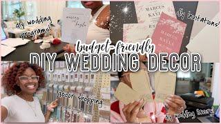 DIY WEDDING DECOR ON A BUDGET DIY Invitations Table Decor Wedding Favors + Shop with Me & HAUL