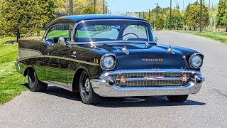 Beautifully Restored 1957 Chevy Bel Air For SaleFuel Injected 350 Ramjet4 SpdKiller Stance