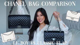 CHANEL BAG COMPARISON BOY BAG VS. CLASSIC FLAP BAG  VIVIENNEKHO