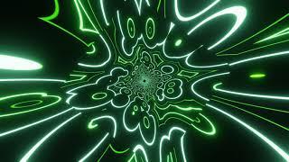 VJ LOOP NEON Green Tunnel Abstract Background Video Simple Lines Pattern 4k Screensaver