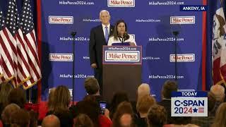 Karen Pence Introduces Mike Pence for President