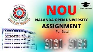 NOU Patna Assignment 2020- 2023  How to make Assignment  Nalanda Open University.