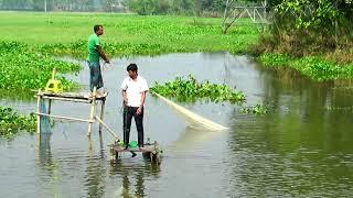 Best Net Fishing Video - Traditional Catching Fish in The River