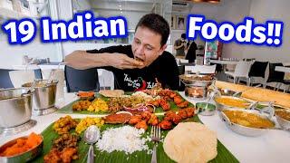$100 South Indian Food - GIANT 19 ITEMS THALI  Chettinad Tamil Nadu Crab Curry
