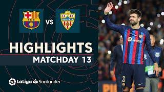 Highlights FC Barcelona vs UD Almería 2-0