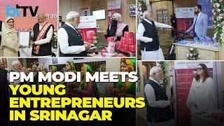 PM Modi Interacts With Young Startup Founders Of Jammu & Kashmir In Srinagar