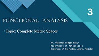 3 Complete Metric Space Subspaces and Separable