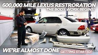 600000 Mile Lexus Restoration RETURNS Body Work Begins Almost Done