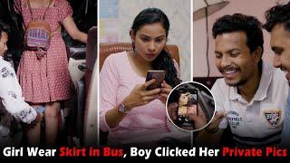 Girl Wear Skirt in Bus Boy Clicked Her Private Pics  This is Sumesh Productions