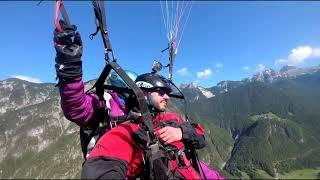 Tandem paragliding Mangart saddle