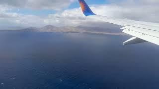 737-800 Landing at Arrecife Airport Lanzarote January 2023