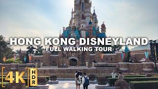 HONG KONG DISNEYLAND in 2023  Full Walking & Ride Tours  4K HDR