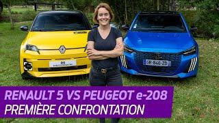 RENAULT 5 vs PEUGEOT e-208 2024  le 1er MATCH des citadines électriques stars