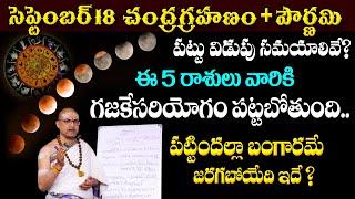 సెప్టెంబర్ 18th పాక్షిక చంద్రగ్రహణం  2024 Lunar Eclipse Effects on Horoscope  Nandibatla