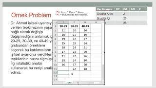 Tek Yönlü ANOVA Örnek Soru Çözümü