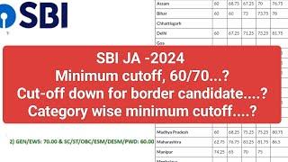 SBI JA-2024 Minimum cutoff...6070 candidates not selected below cutoff...?