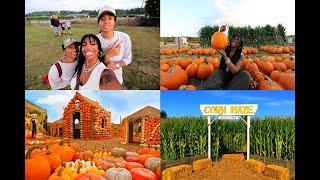 Fall Vlog  Outting With Friends Pumpkin Patch Haunted Cornmaze and MORE