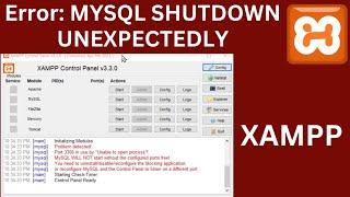Fixed Xampp  MySQL Shutdown Unexpectedly 2024 Update Xampp MySQL not starting