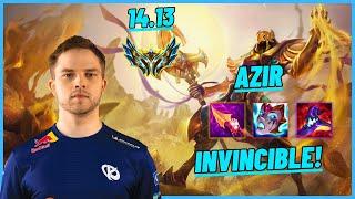 KCB ABBEDAGGE AZIR VS TRISTANA MID INVINCIBLE - EUW CHALLENGER - PATCH 14.13