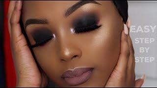 HOW TO EASY SMOKEY EYE MAKEUP TUTORIAL  BEGINNER FRIENDLY  WOC