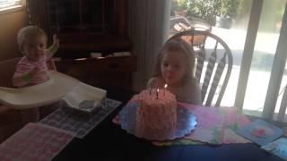 Madisons 4th birthday cake for breakfast