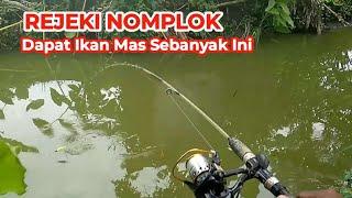 REJEKI NOMPLOK  SUNGAI KECIL INI BANYAK IKAN MAS  MANCING DI SPOT INI HASILNYA BANYAK