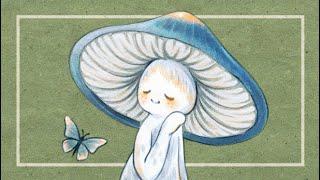 Speedpaint - Elegant Blue Webcap Mushroom
