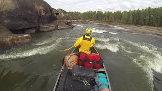 Bloodvein River Manitoba Namay Rapids in Low Water