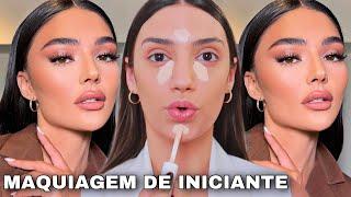 MAQUIAGEM PARA INICIANTE *MAKE CHIC E MARCANTE QUE TODO INICIANTE CONSEGUE FAZER *tutorial completo*