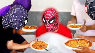 SUPERHERO RED IS SICK   5 SPIDER-MAN Bros Story   Cooking  Parkour  Swimming  Find The ...