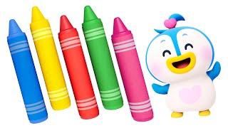 Learn Colors with Crayons ️ 3D  Kids Cartoon  Color Songs + Games  Lotty Friends