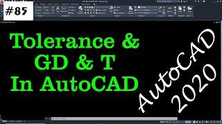 #85 Tolerance And GD & T Symbols In AutoCAD In HindiUrdu  GD & T Symbols Explained