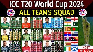 ICC T20 World Cup 2024 - All Teams Squad  T20 World Cup 2024 All Teams Squad  T20 WC 2024 Details