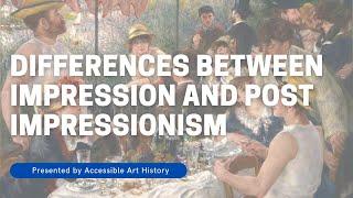 Differences between Impressionism and Post Impressionism  Art History Video