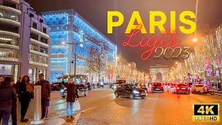 Paris Christmas Lights 2023  Deluxe Edition  Paris 4K Christmas Walk