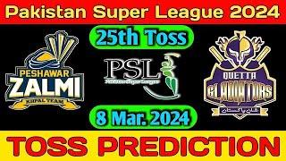 peshawar vs quetta psl 2024 25th match toss  prediction  peshawar vs quetta toss  prediction today