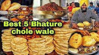 best 5 bhature chole place in Jalandhar  Punjab Street food