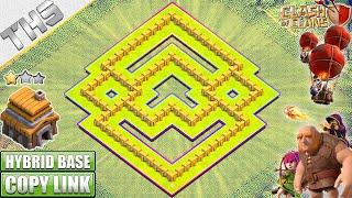 Best TH5 Base HYBRIDTROPHY Base With COPY LINK  Town Hall 5 Hybrid Base Design - Clash of Clans