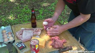 How to Grill Beer Bottle Bacon Breakfast Burgers  Recipe