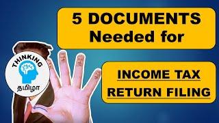 Documents needed for Income Tax Returns  Income tax return filing  AY2024-25   FY2023-24