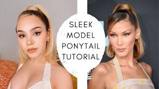 Bella Hadid Sleek High Ponytail Tutorial