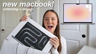 macbook pro unboxing + set up *M3 chip*