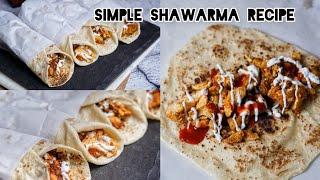 juicy chicken fillings  pita bread for shawarma