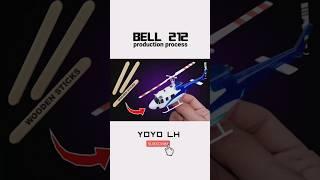 How to make a miniature of helicopter Bell 212 #aeroplane #diyairplane #airplanemodel #helicopter