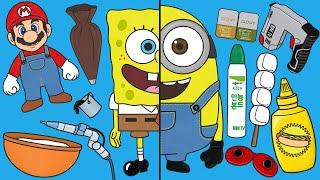 스폰지밥 인형 변신시키기 스톱모션 SpongeBob Doll Transformation Stop Motion