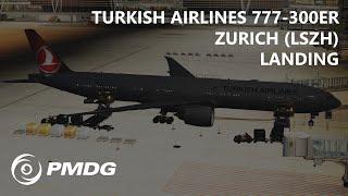 P3Dv5.1 PMDG Turkish Airlines 777-300ER - Heavy Landing into Zurich LTFM-LSZH